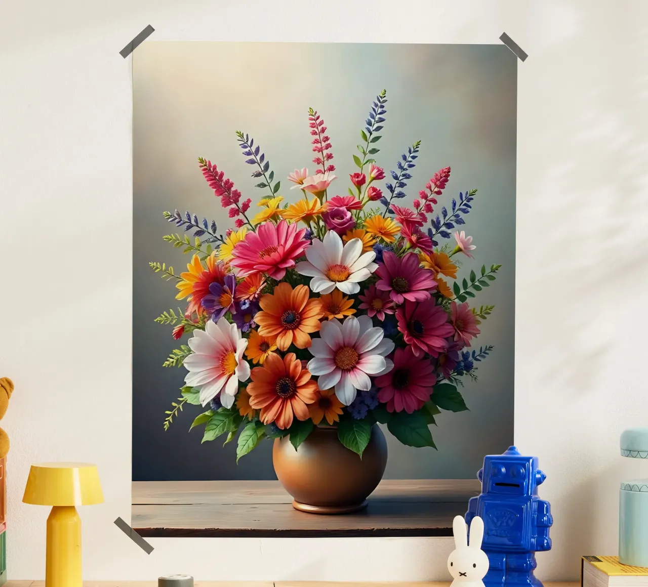 Bouquet_8 poster con telaio in plastica da Farb- und Blütenzauber by LK