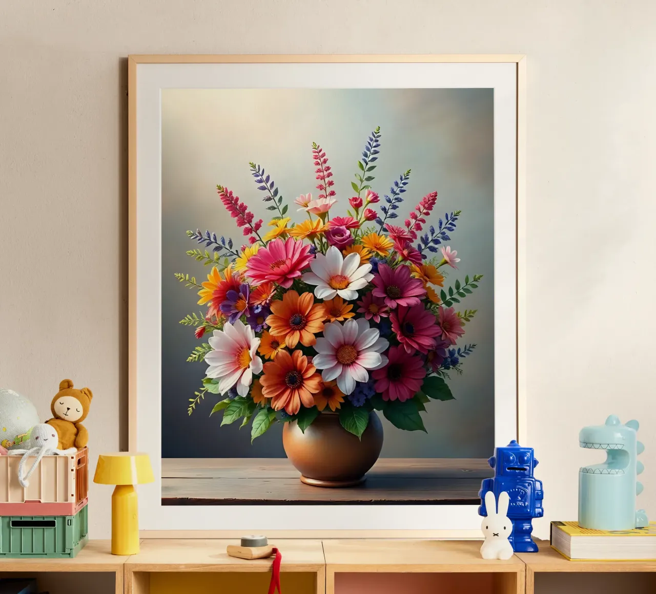 Bouquet_8 poster con telaio in plastica da Farb- und Blütenzauber by LK