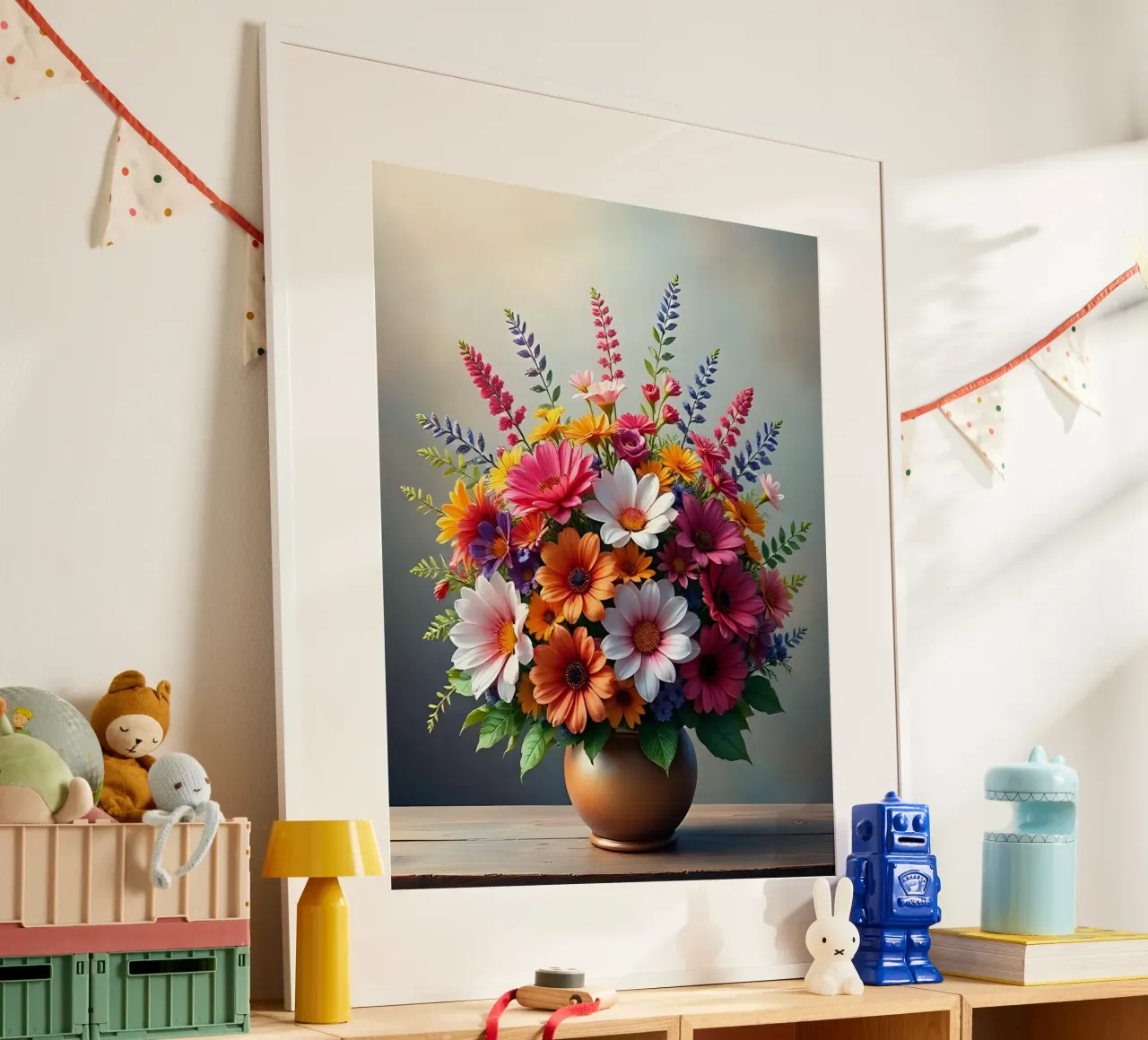 Bouquet_8 poster con telaio in plastica da Farb- und Blütenzauber by LK