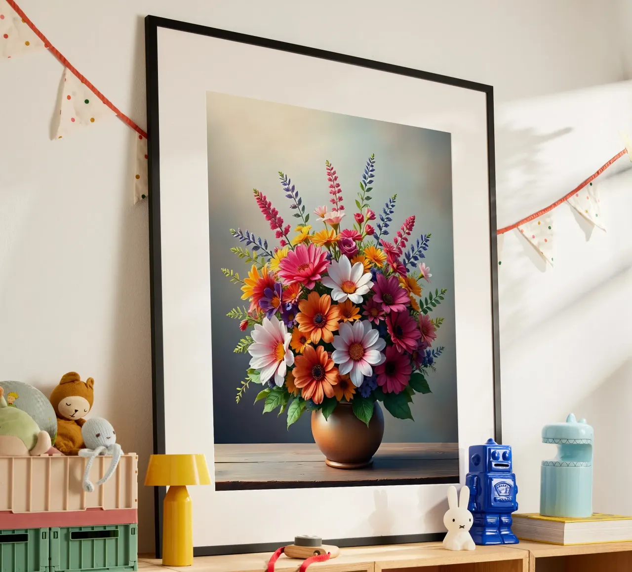 Bouquet_8 poster con telaio in plastica da Farb- und Blütenzauber by LK