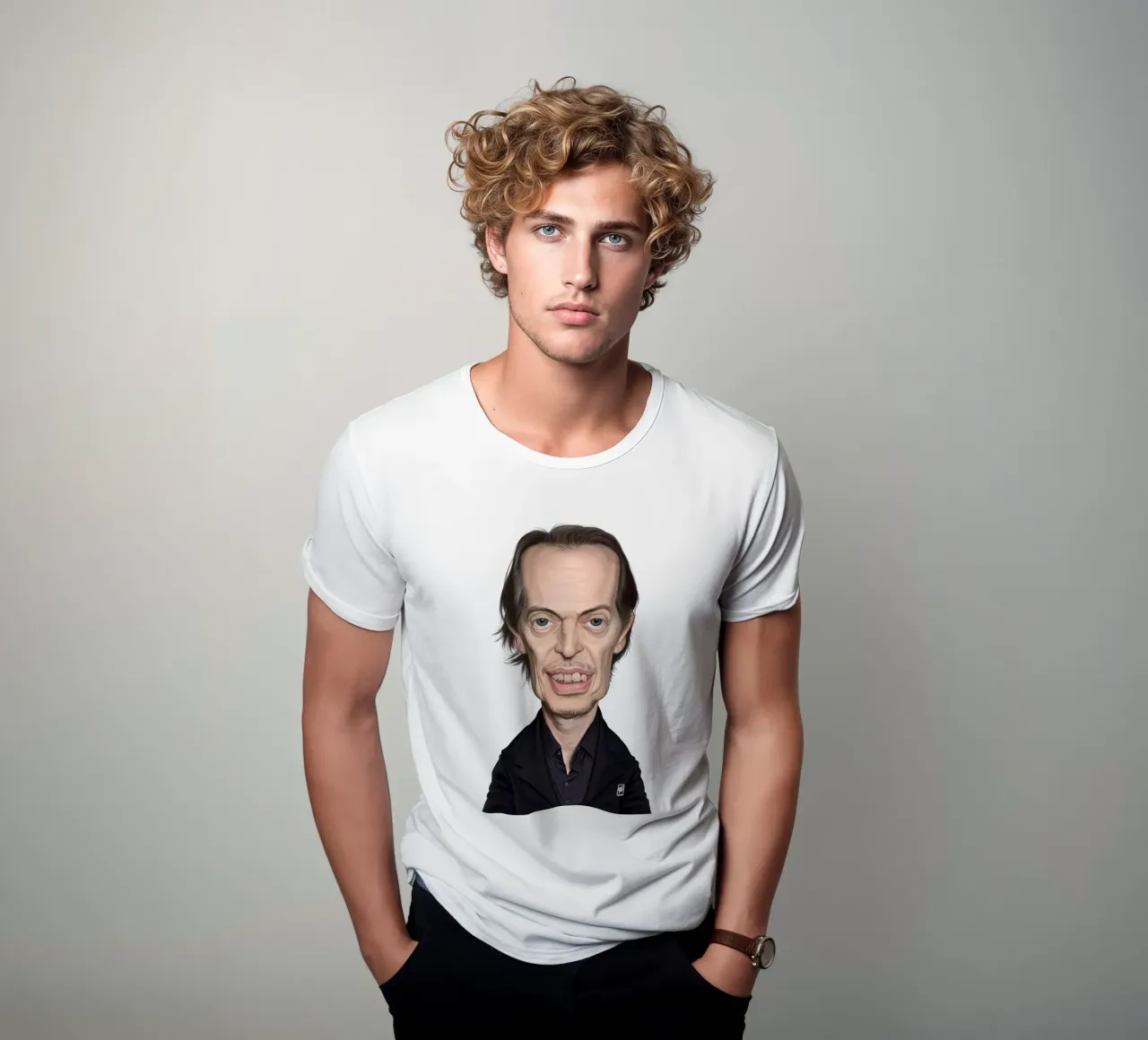 Steve Buscemi t-shirt van Rob Art | Illustration
