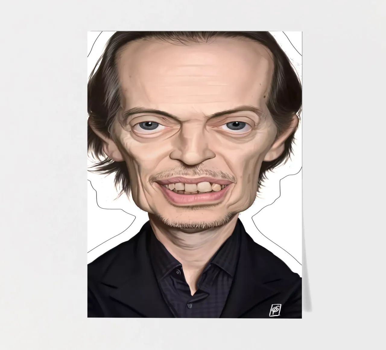 Steve Buscemi foglio adesivo da Rob Art | Illustration