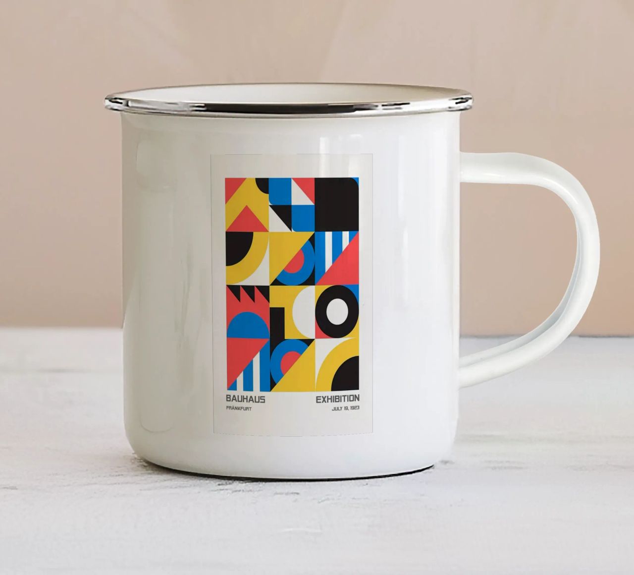 BAUHAUS COMP YRBK tazza in smalto da Karraker