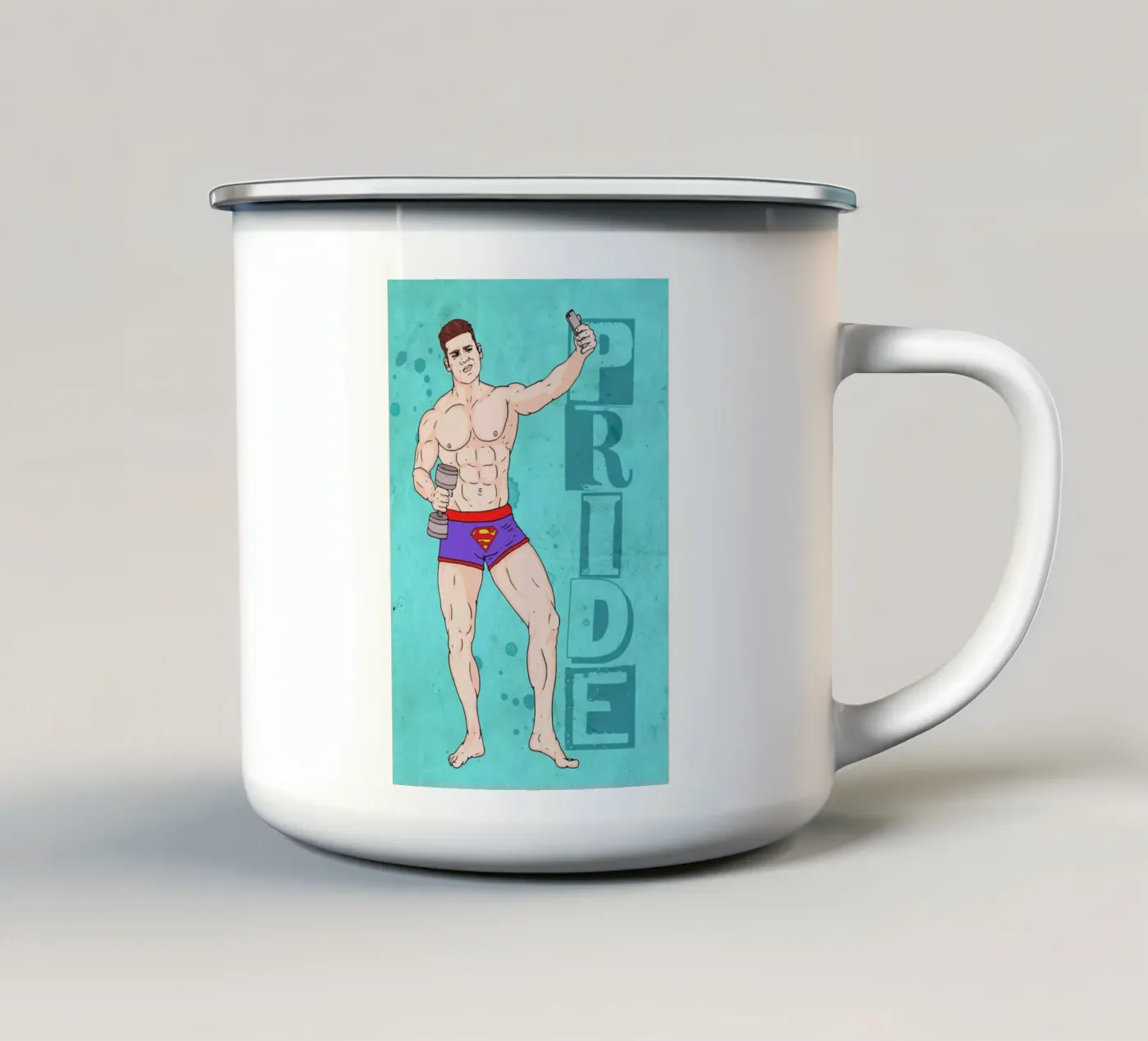 Pride enamel mug by Nick Cocozza