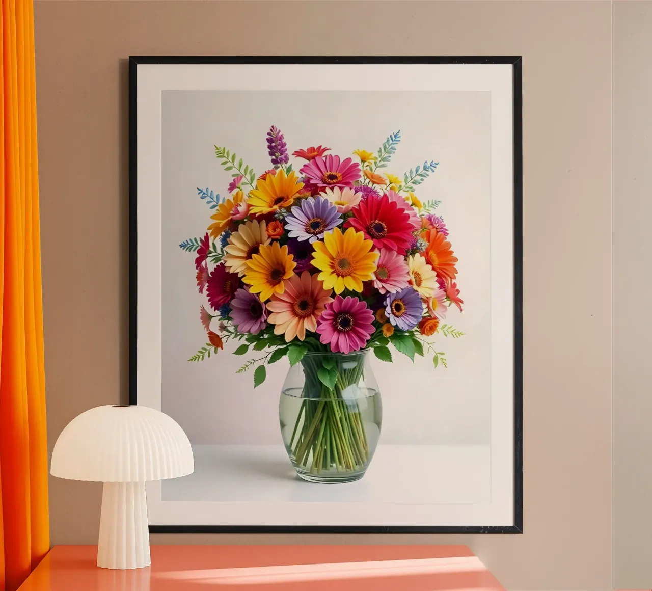Bouquet_10 poster con telaio in plastica da Farb- und Blütenzauber by LK
