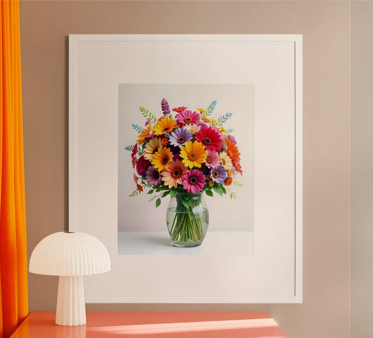 Bouquet_10 poster con telaio in plastica da Farb- und Blütenzauber by LK