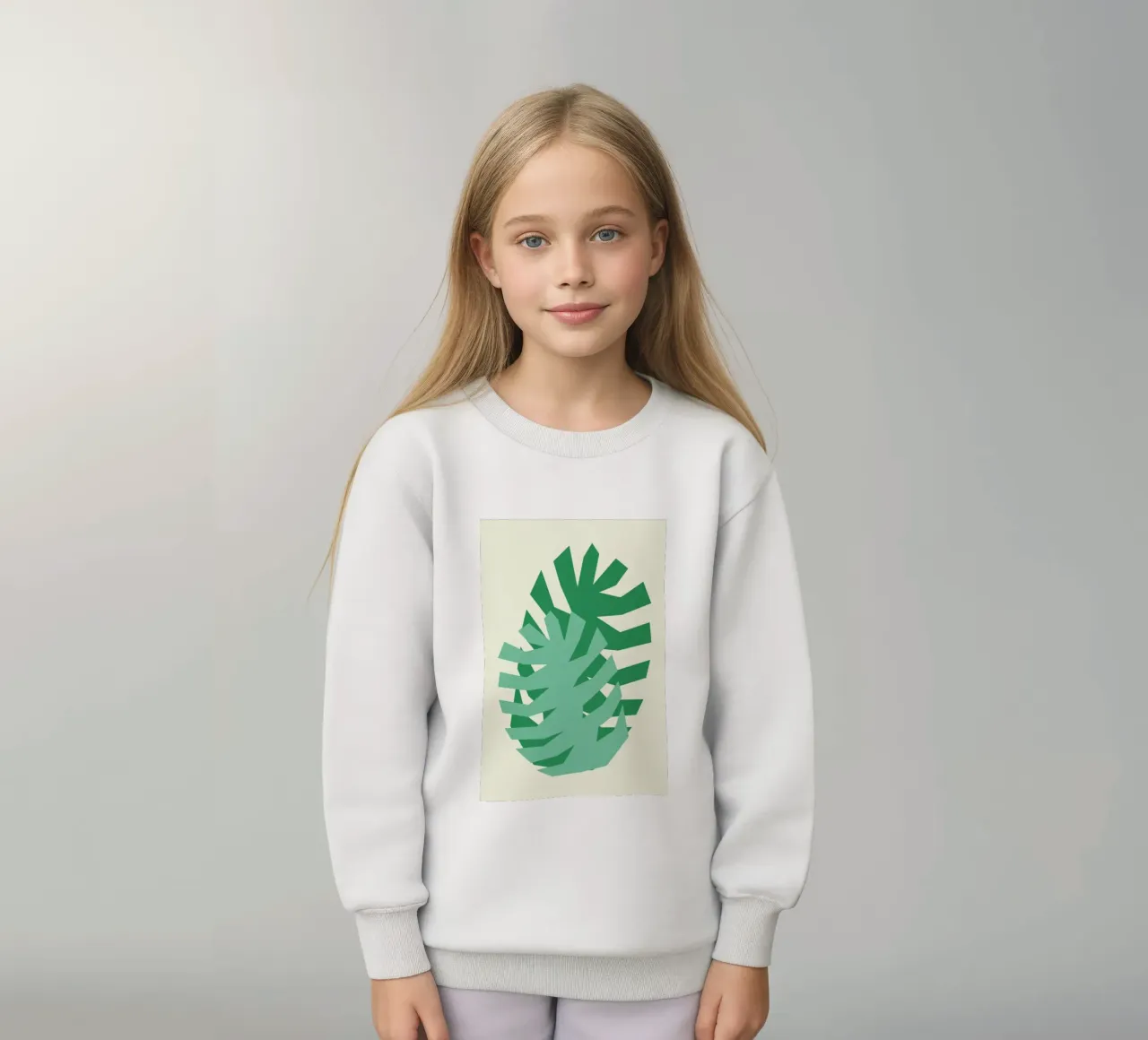 Two Palm Leaves kids sweatshirt by Rosi Feist