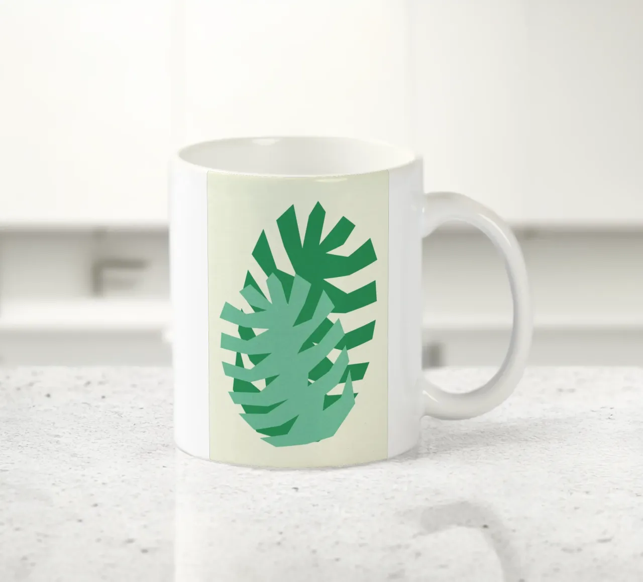 Two Palm Leaves tazza in ceramica da Rosi Feist