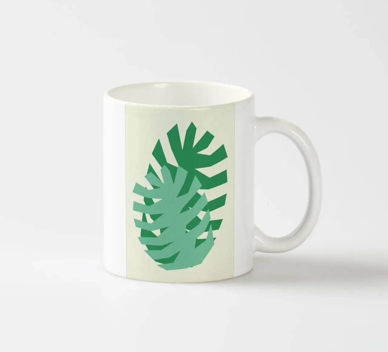 Two Palm Leaves tazza in ceramica da Rosi Feist