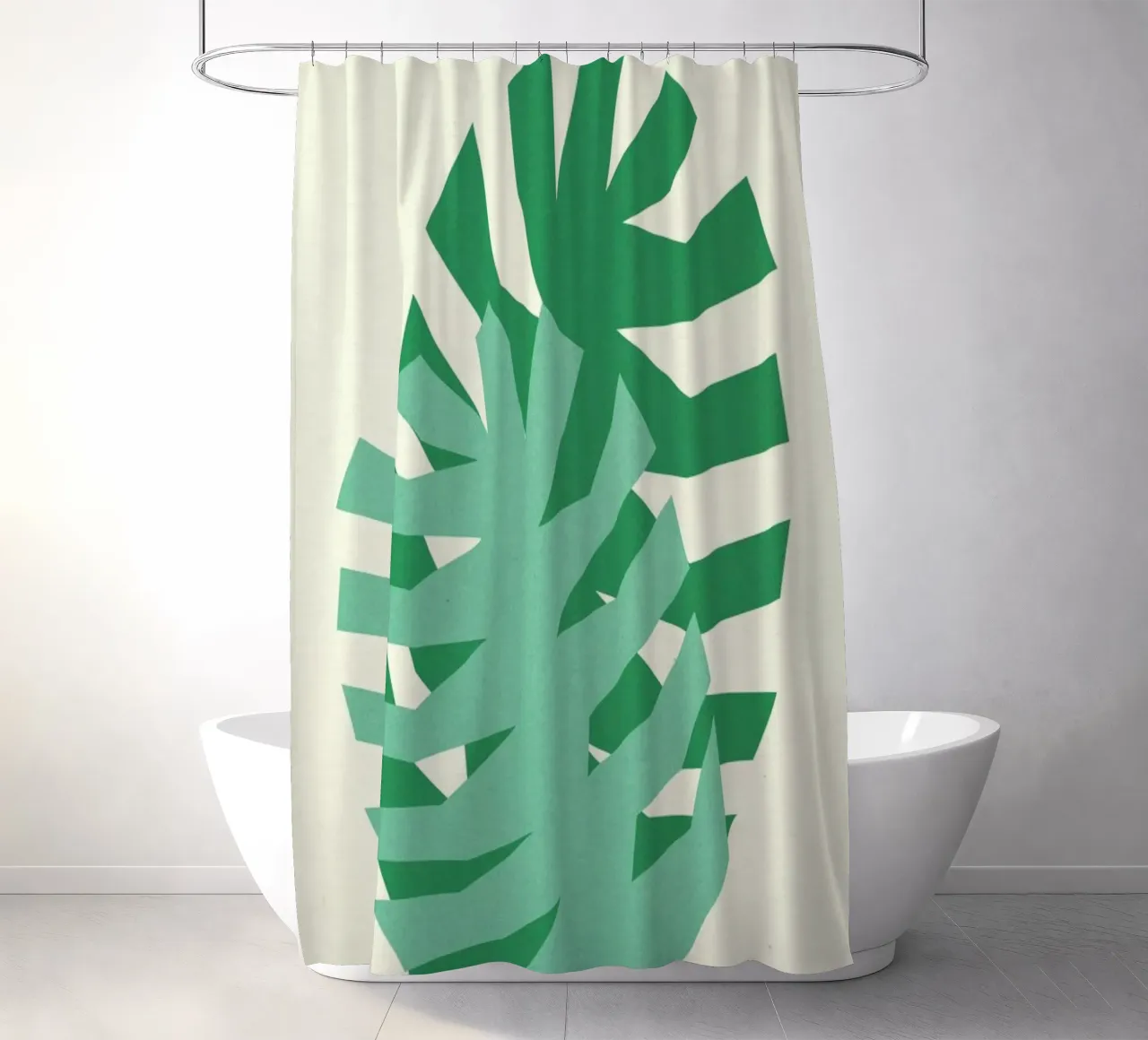 Two Palm Leaves shower curtain by Rosi Feist