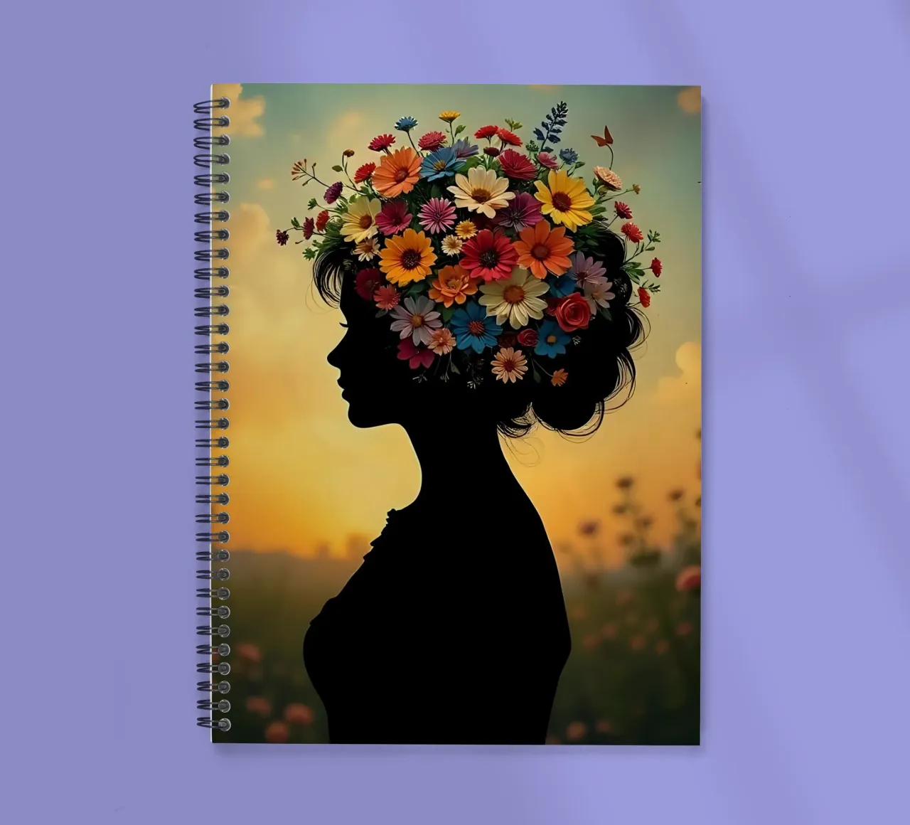 Head_flowers_7 spiral notebook by Farb- und Blütenzauber by LK