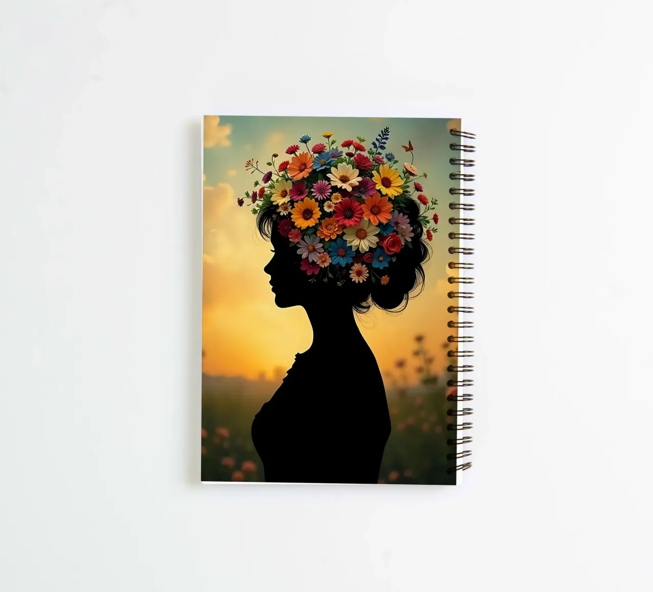 Head_flowers_7 spiral notebook by Farb- und Blütenzauber by LK