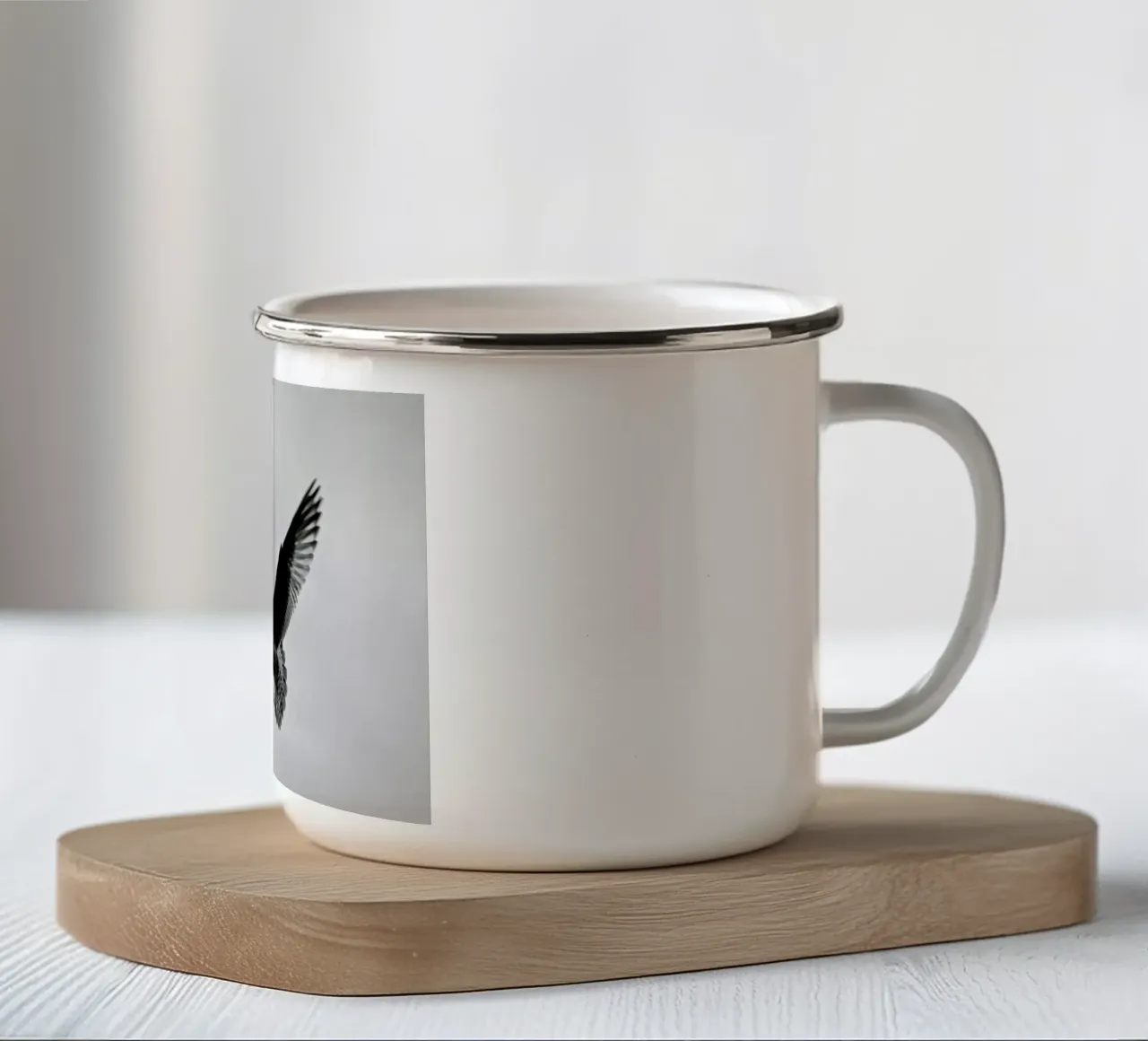 A seagull tazza in smalto da Nur Mut