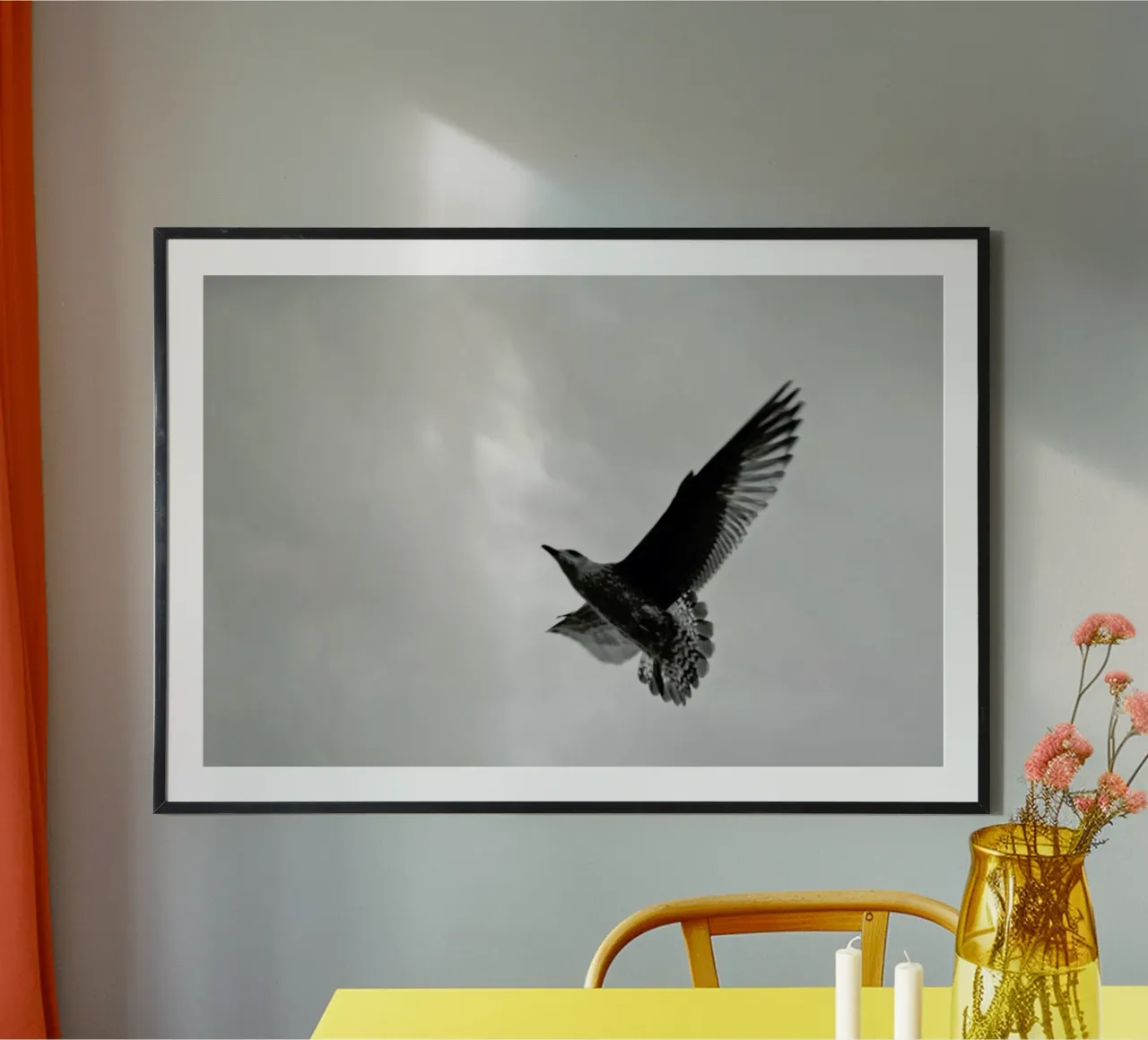 A seagull poster con telaio in legno da Nur Mut