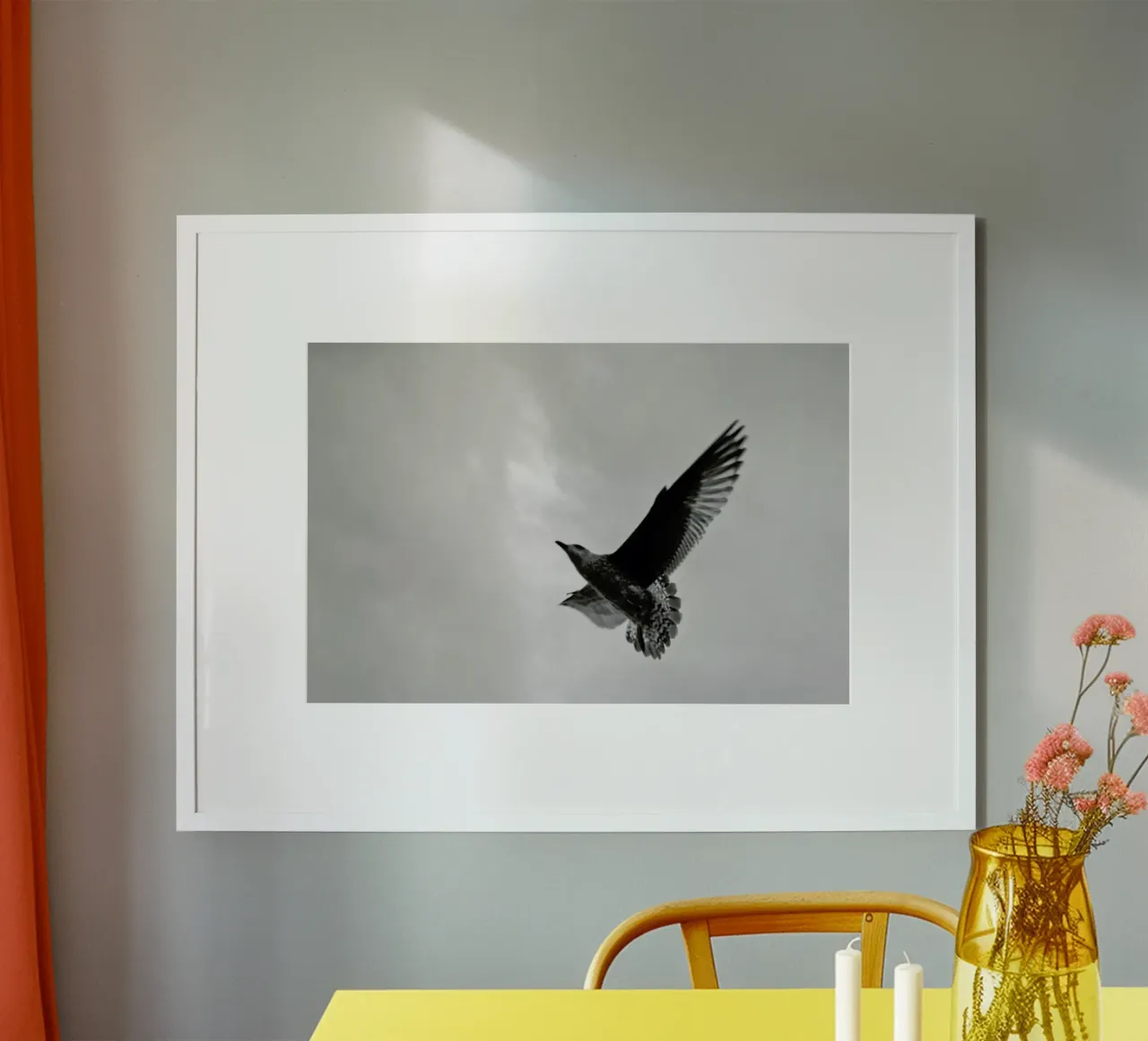 A seagull poster con telaio in legno da Nur Mut