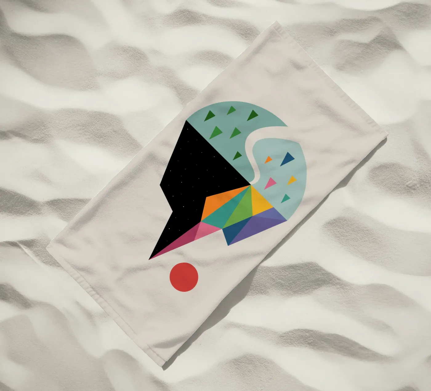 Heldere kant strandhanddoek van Andy Westface