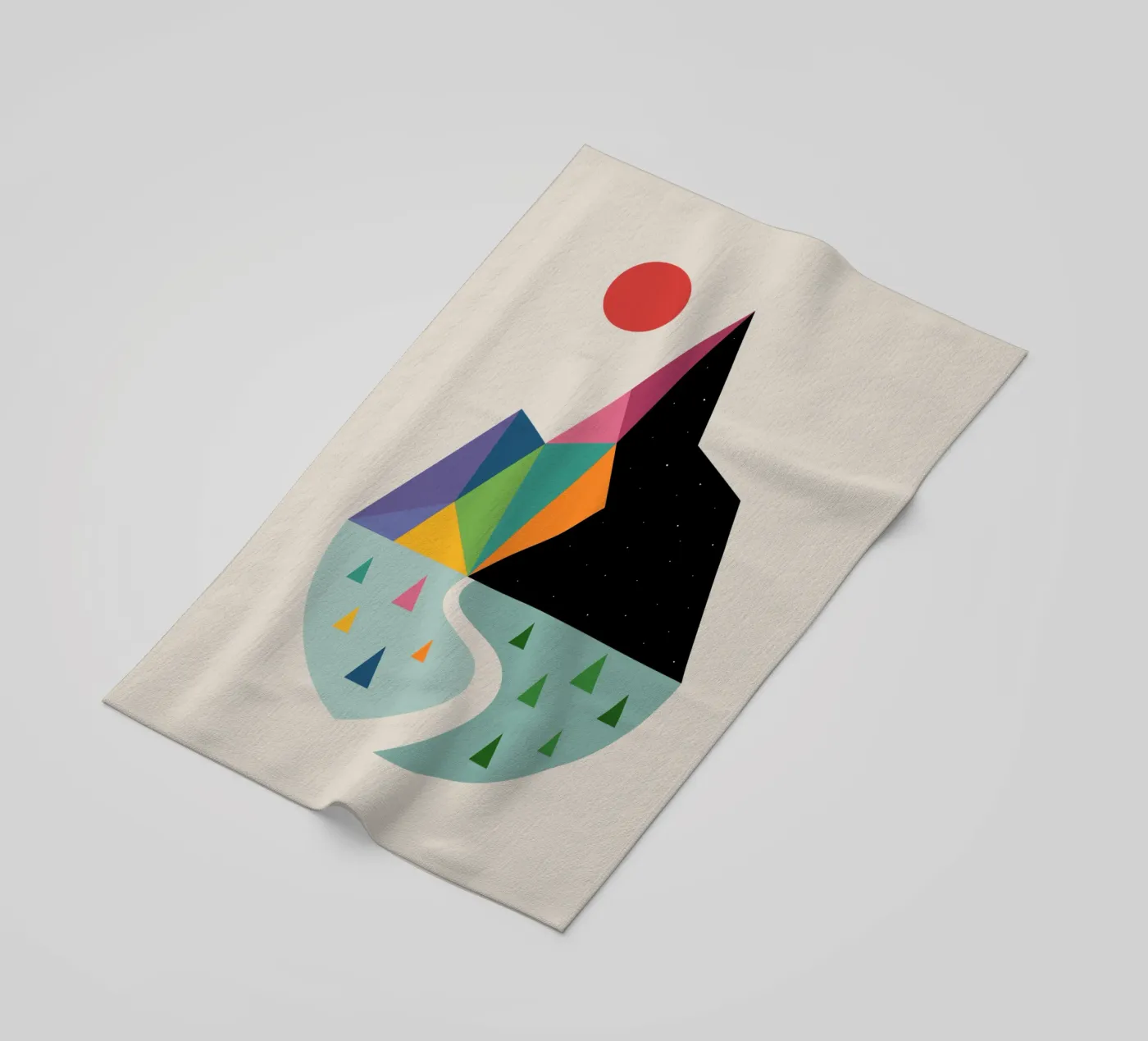 Heldere kant strandhanddoek van Andy Westface