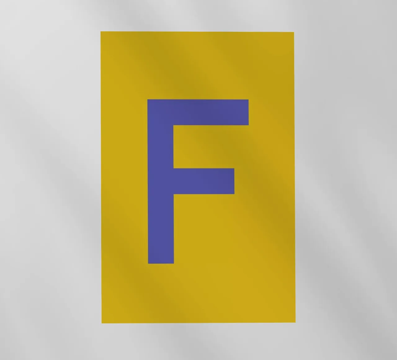 Yellow Letter F backlit film by Studio One
