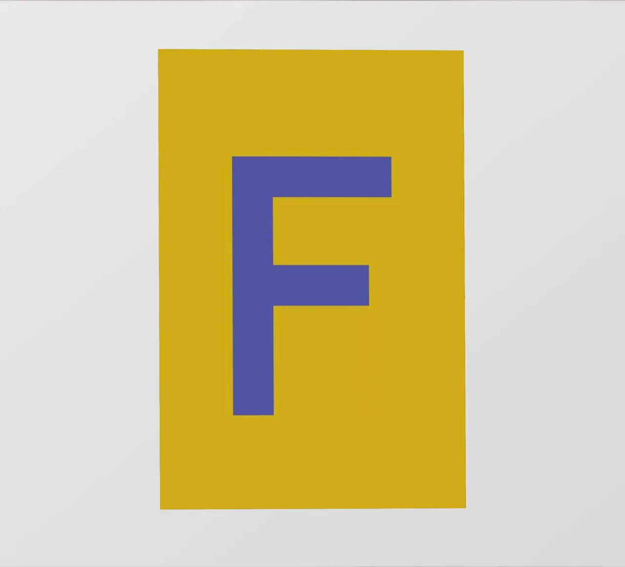 Yellow Letter F backlit film by Studio One