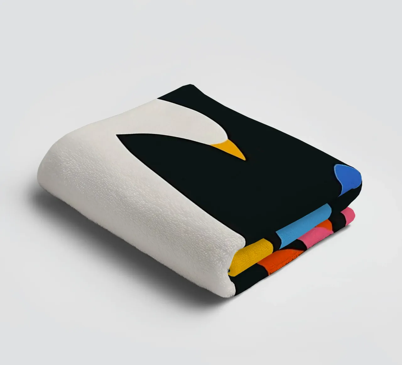 Minimal Deux colombes blanches en vol serviette de bain de Karraker