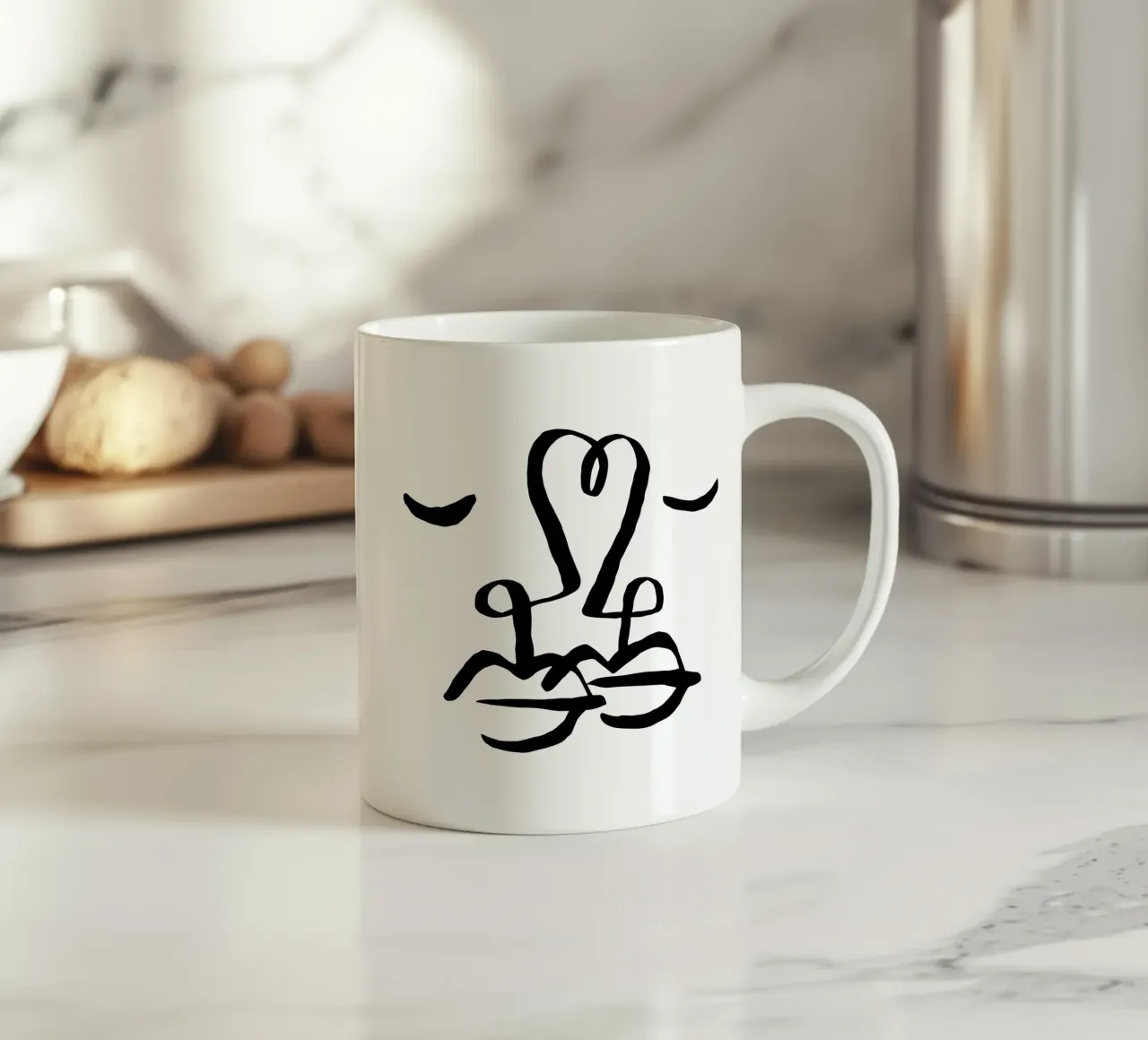 One Heart tazza in ceramica da Ninhol