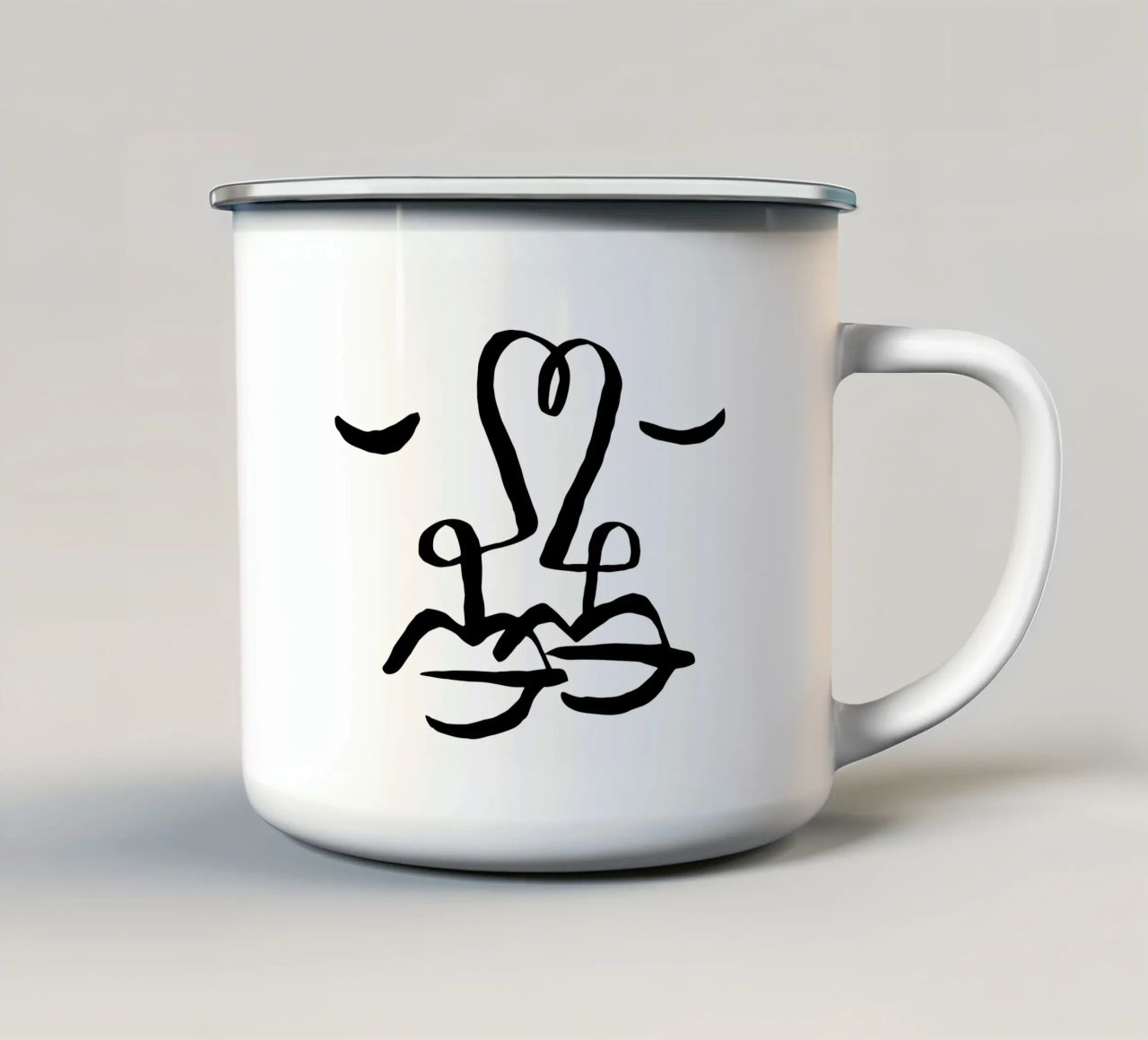 One Heart tazza in smalto da Ninhol