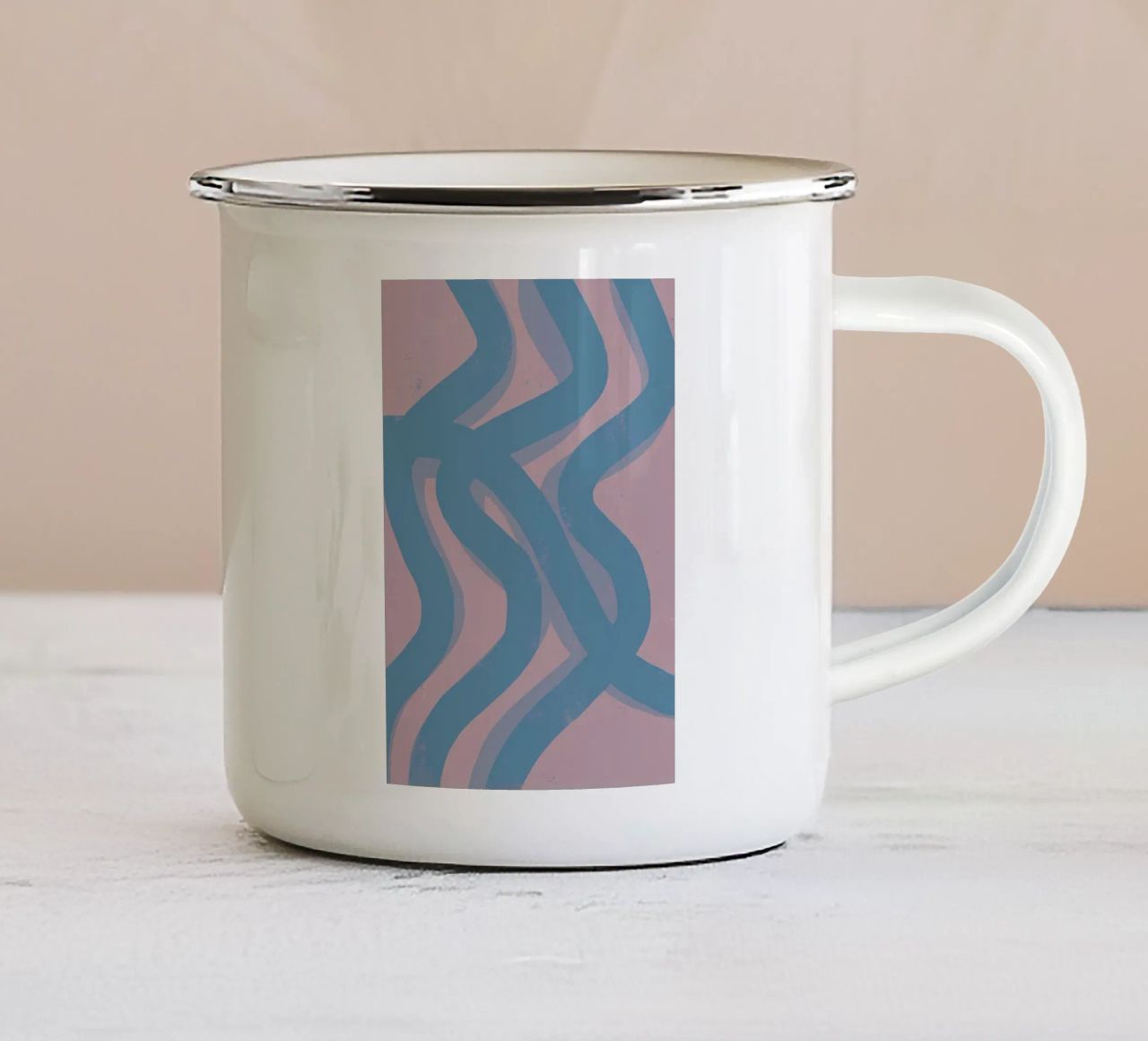 Curve tazza in smalto da Iracheta
