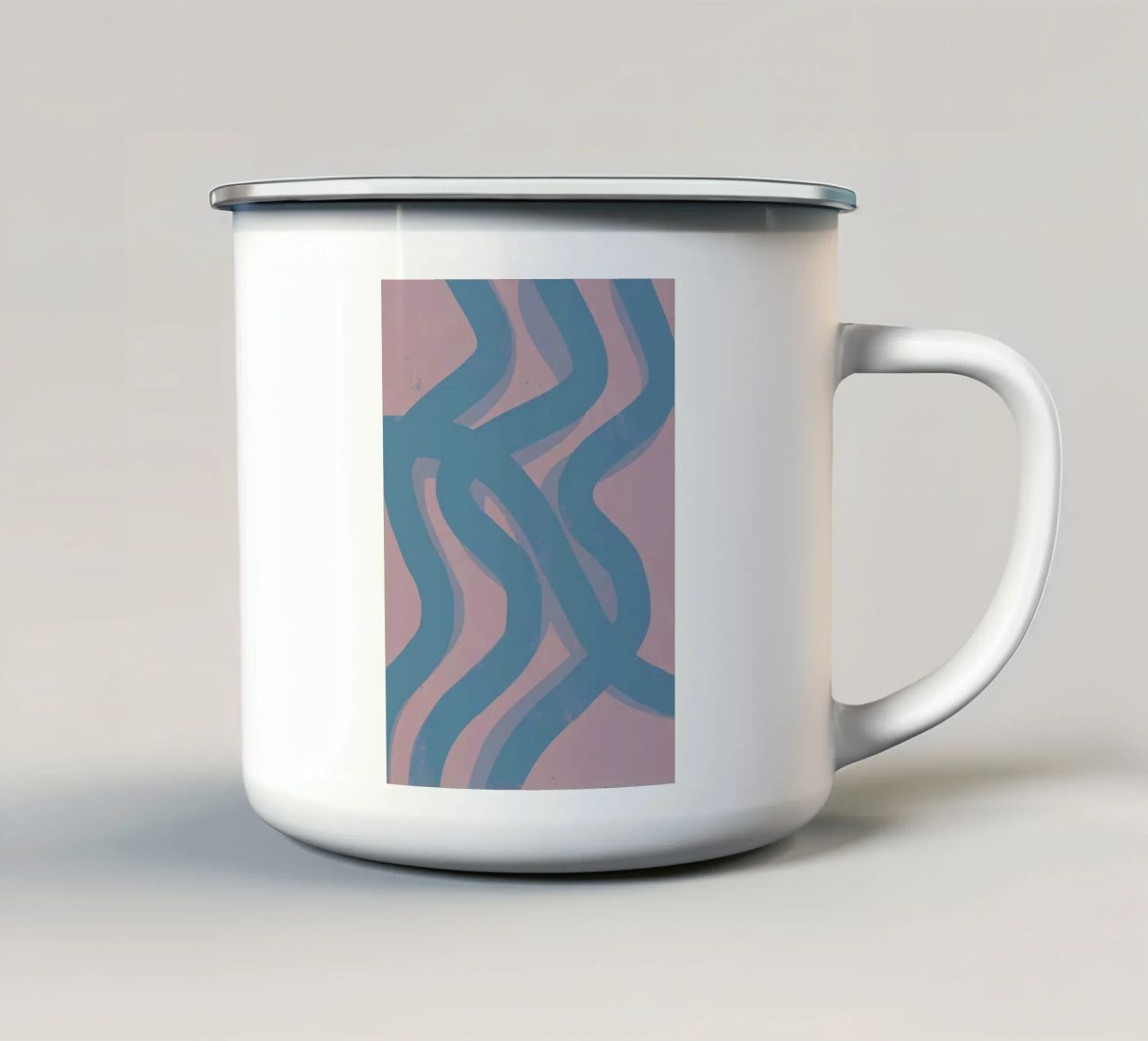 Curve tazza in smalto da Iracheta