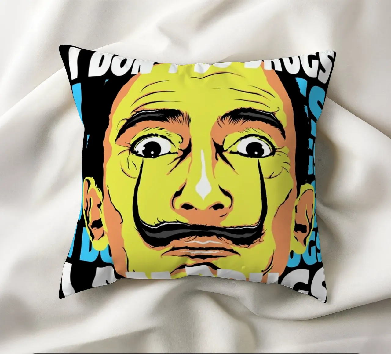 I Am Drugs decorative cushion by Butcher Billy