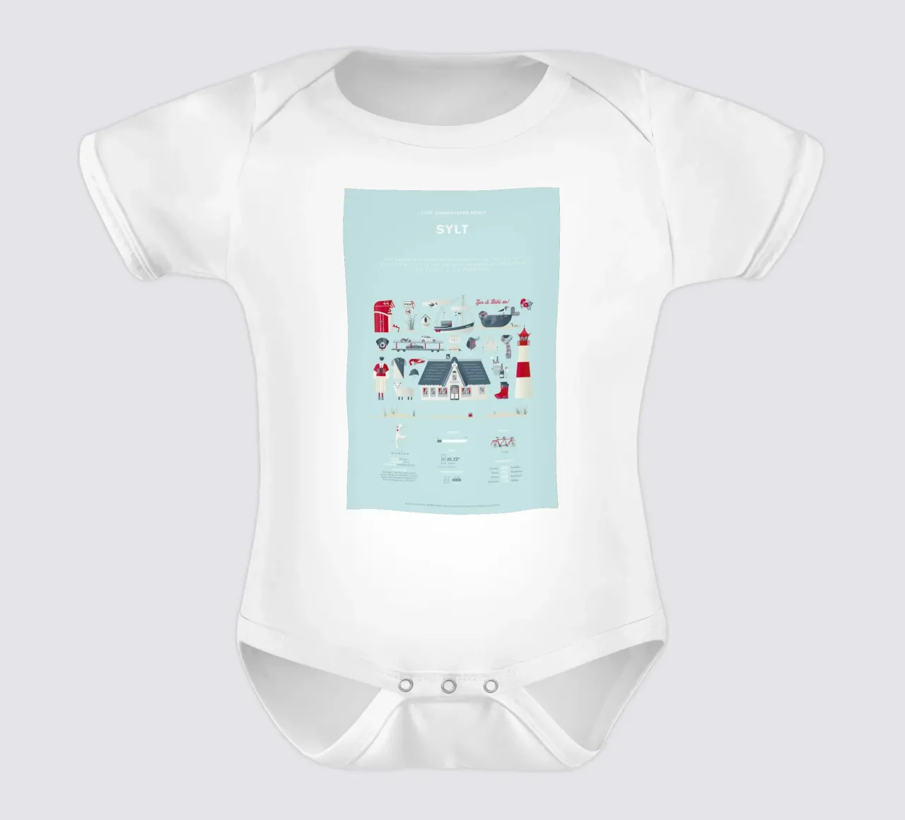 Sylt body neonato maniche corte da Bureau Bald GmbH