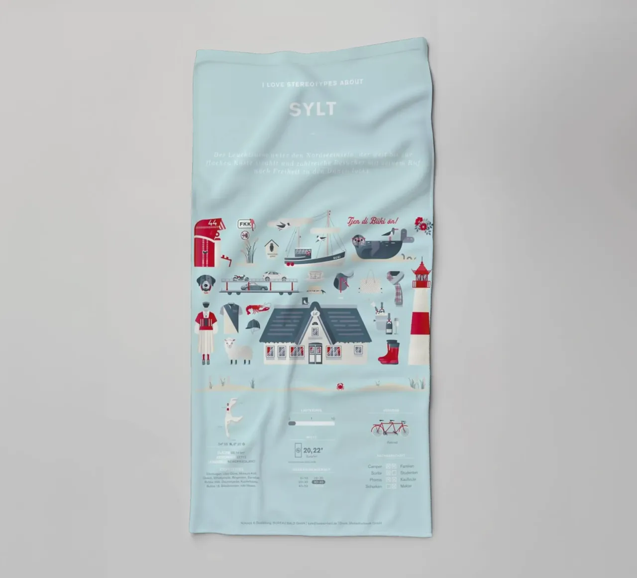 Sylt asciugamano da bagno da Bureau Bald GmbH