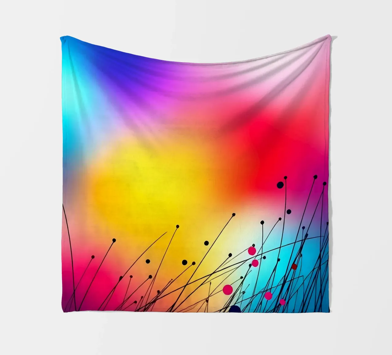 Gioco di colori_9 coperta in pile da Farb- und Blütenzauber by LK