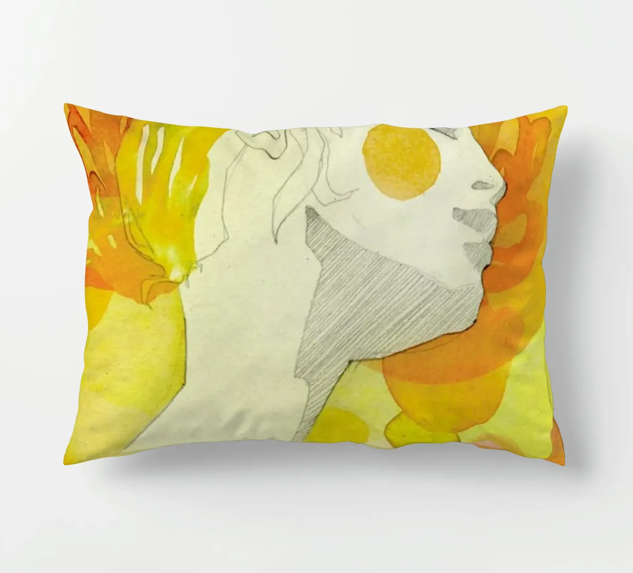 Summer decorative cushion by Ekaterina Koroleva