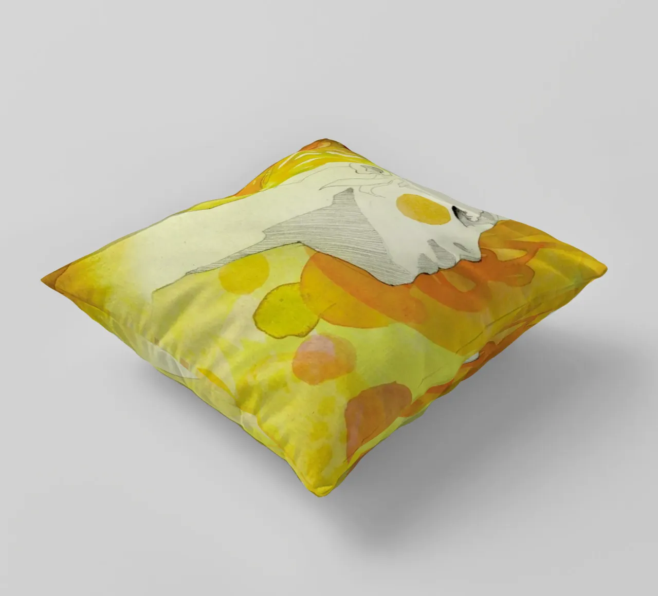 Summer decorative cushion by Ekaterina Koroleva