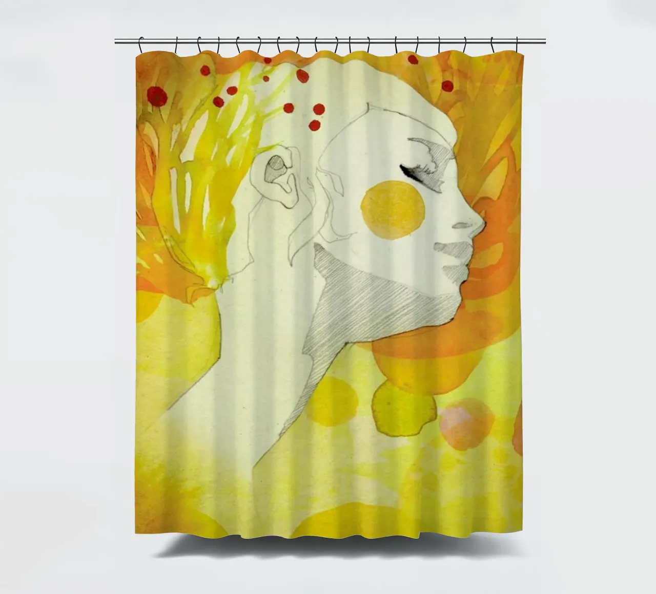Summer shower curtain by Ekaterina Koroleva