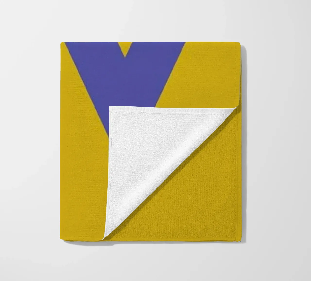 Yellow Letter W beach towel by Studio One