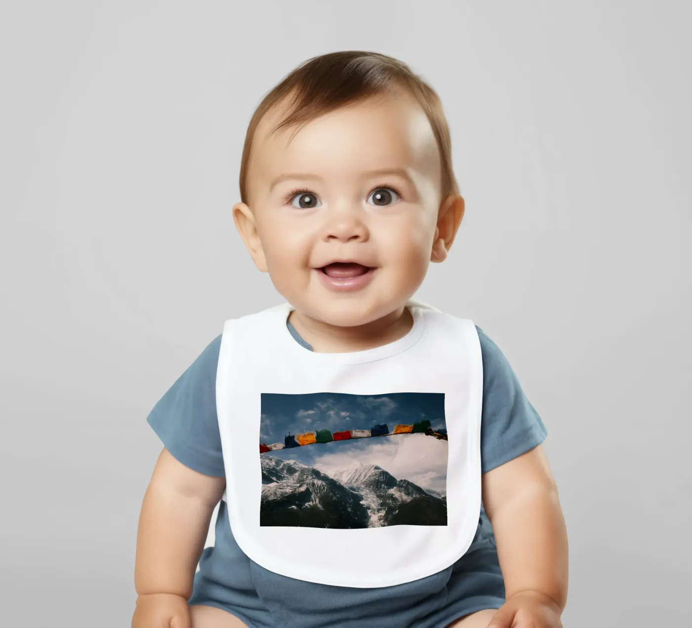 Summit Prayer baby bib by FujiPrints