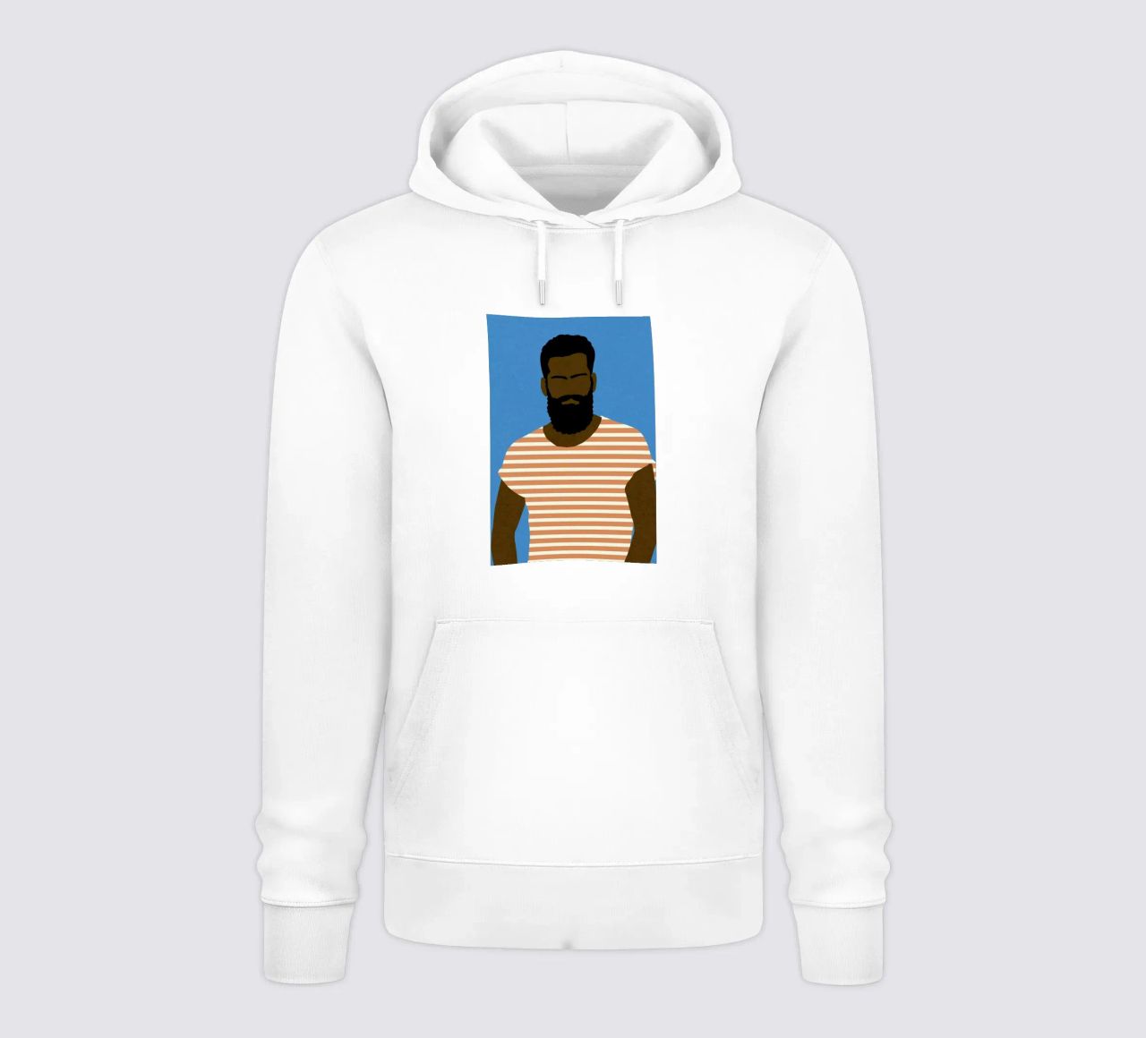 Man with Striped Shirt sudadera con capucha de Rosi Feist