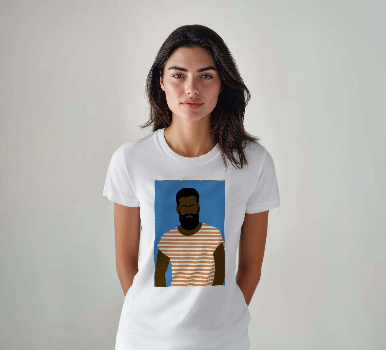 Man with Striped Shirt camiseta de Rosi Feist