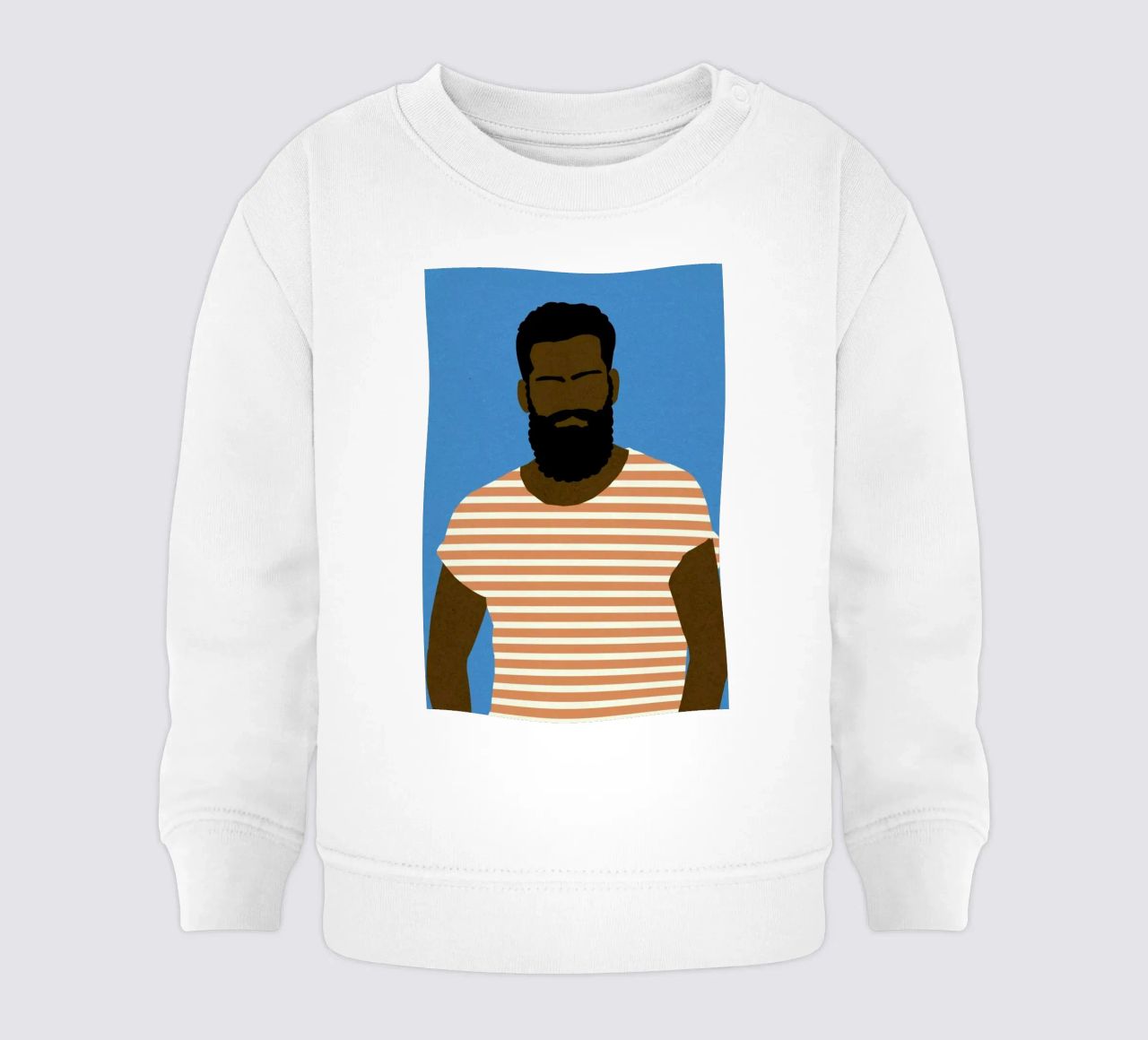 Man with Striped Shirt sudadera de bebé de Rosi Feist