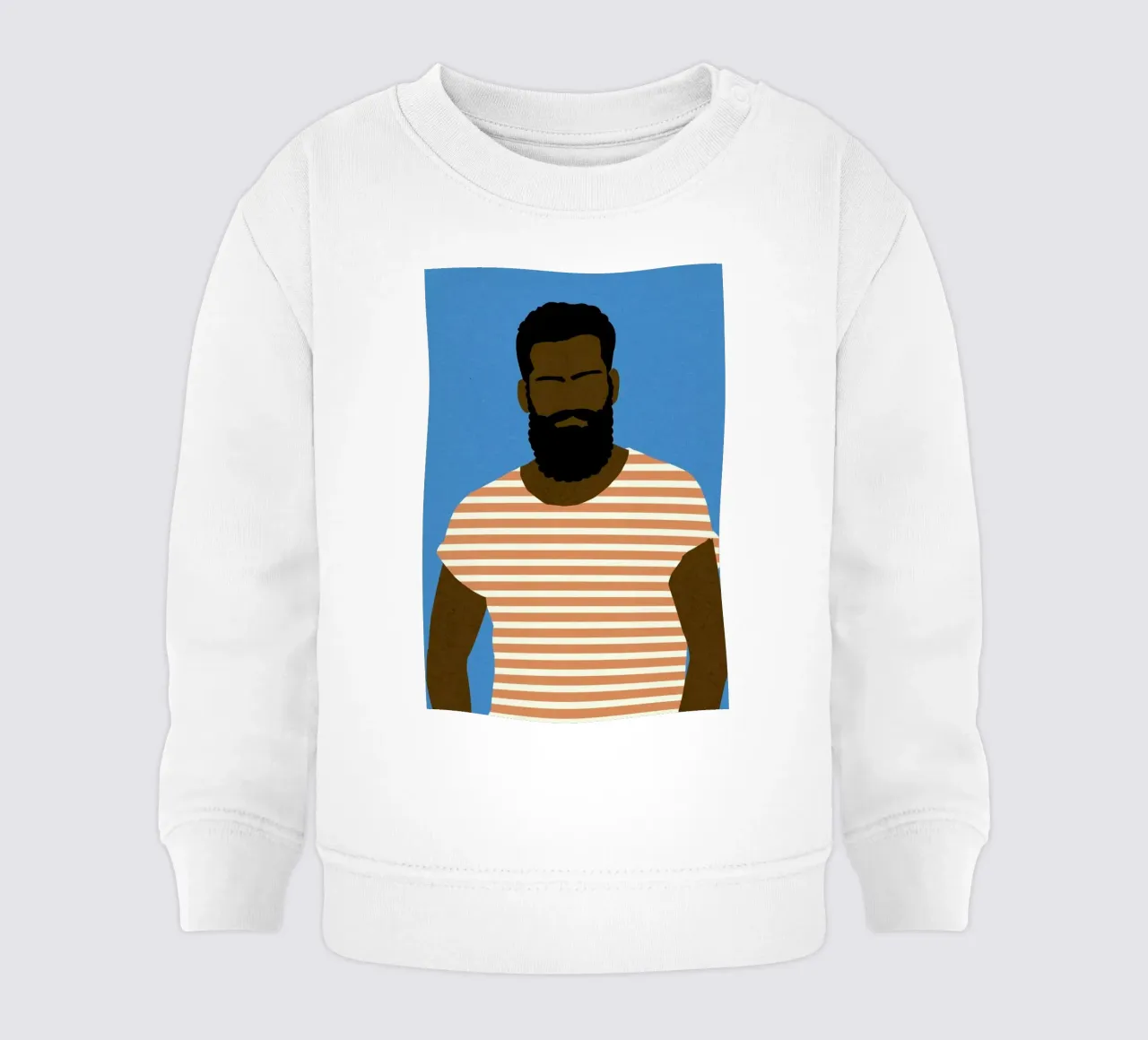 Man with Striped Shirt felpa neonato da Rosi Feist