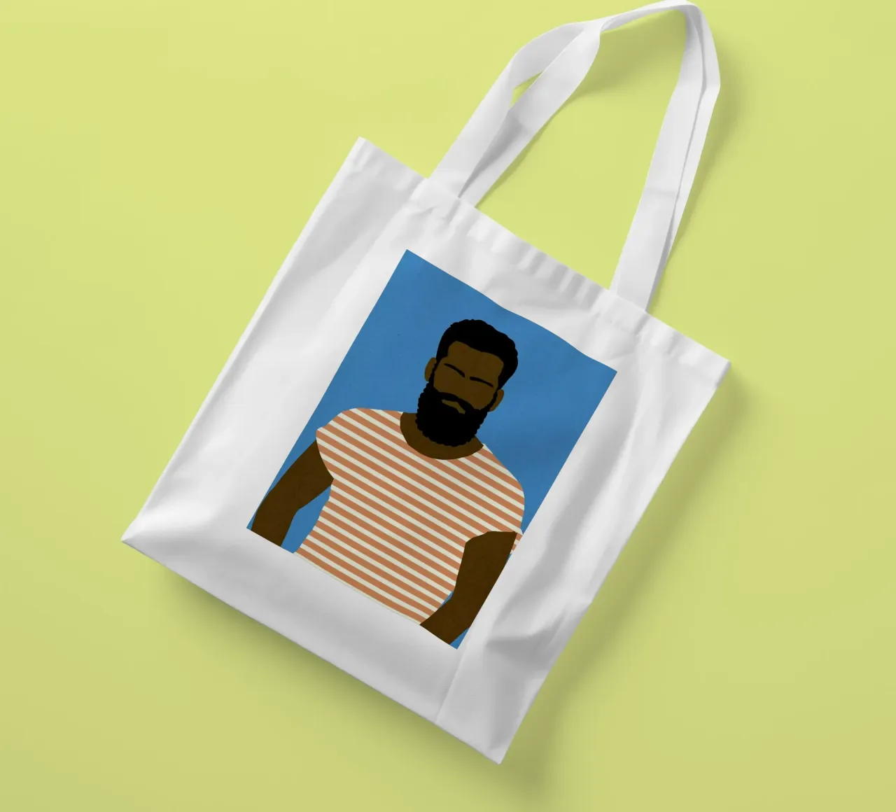 Man with Striped Shirt tote bag by Rosi Feist