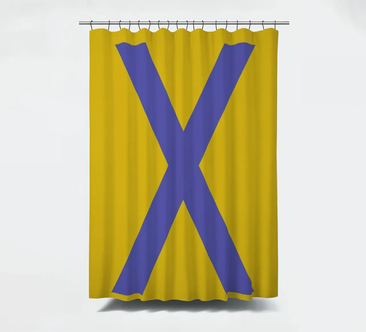 Yellow Letter X Duschvorhang von Studio One