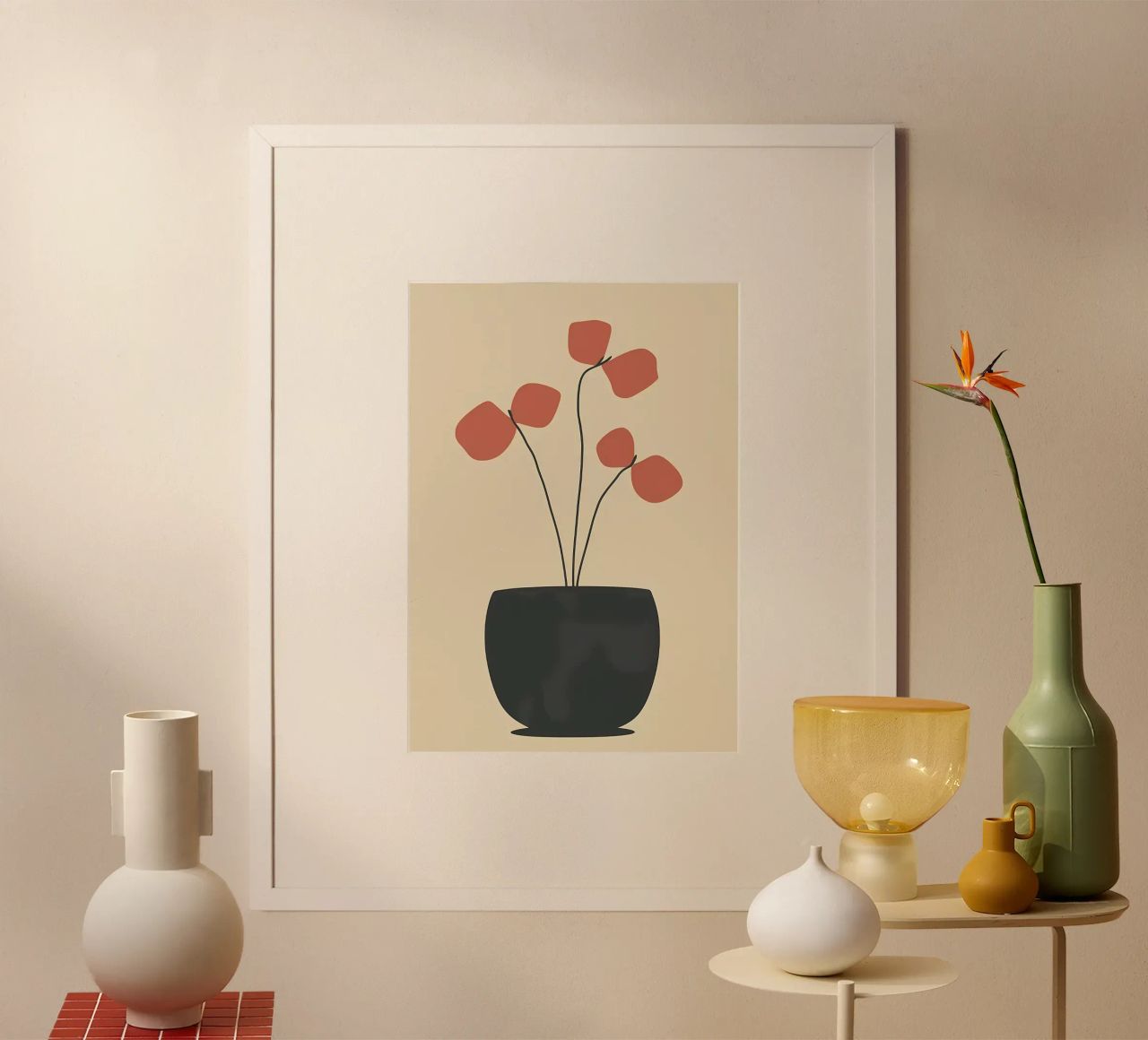 Peinture végétale minimaliste poster de Karraker