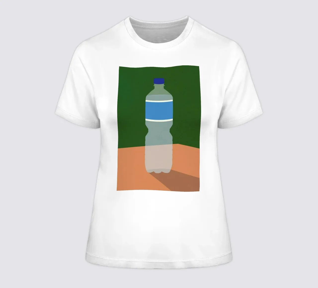 Wasserflasche women's fitted t-shirt by Rosi Feist