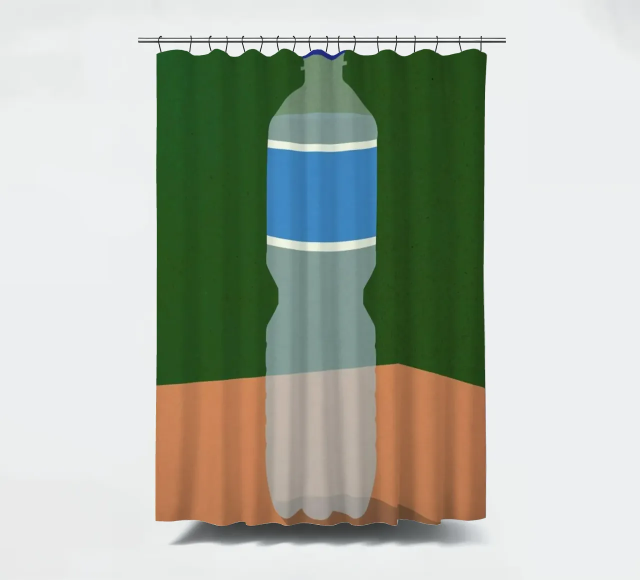 Wasserflasche shower curtain by Rosi Feist