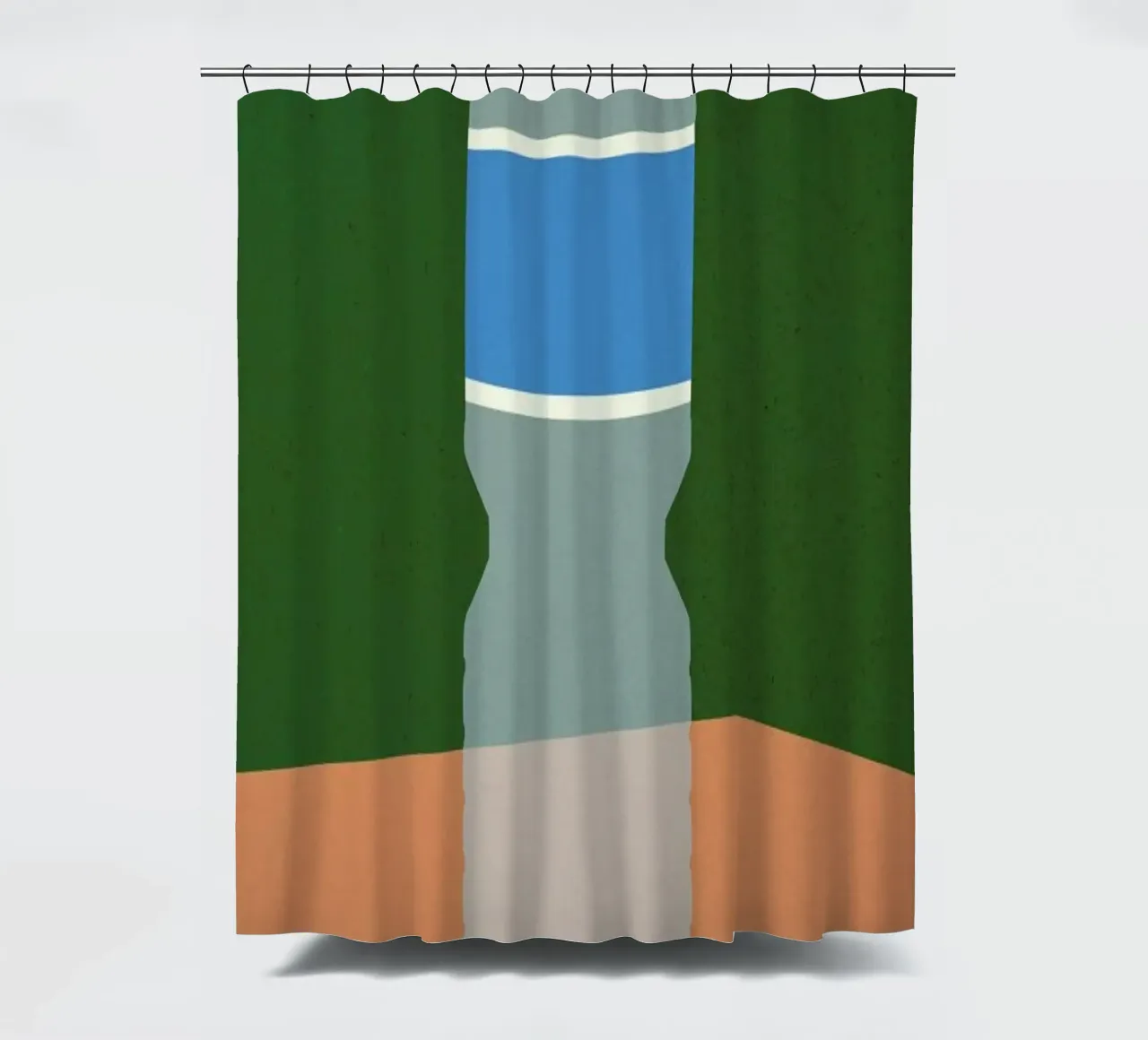 Wasserflasche shower curtain by Rosi Feist