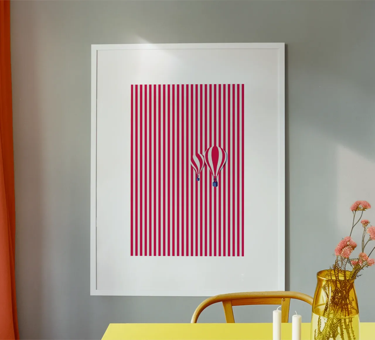 High Balloon poster con telaio in legno da La Come Di