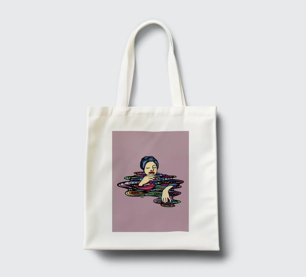 All Colors Inside Me borsa in juta da Ninhol