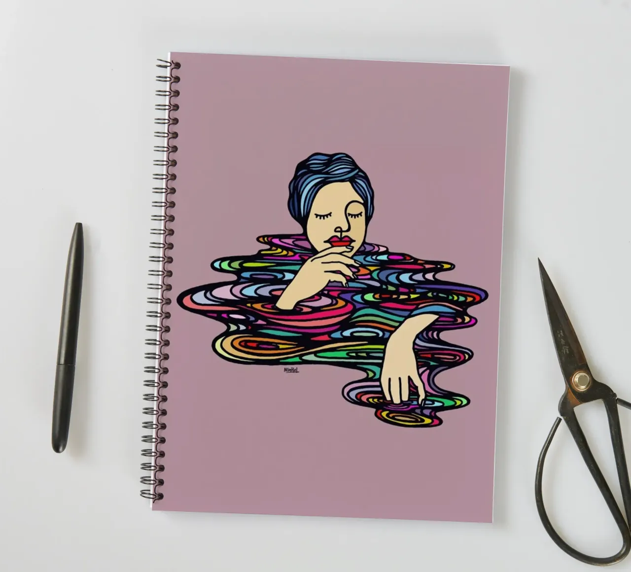 All Colors Inside Me spiral notebook by Ninhol
